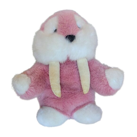 Gund Other - 🦭 Vintage 1986 GUND Mooky Walrus Plush – 10” Pink & White 🦭